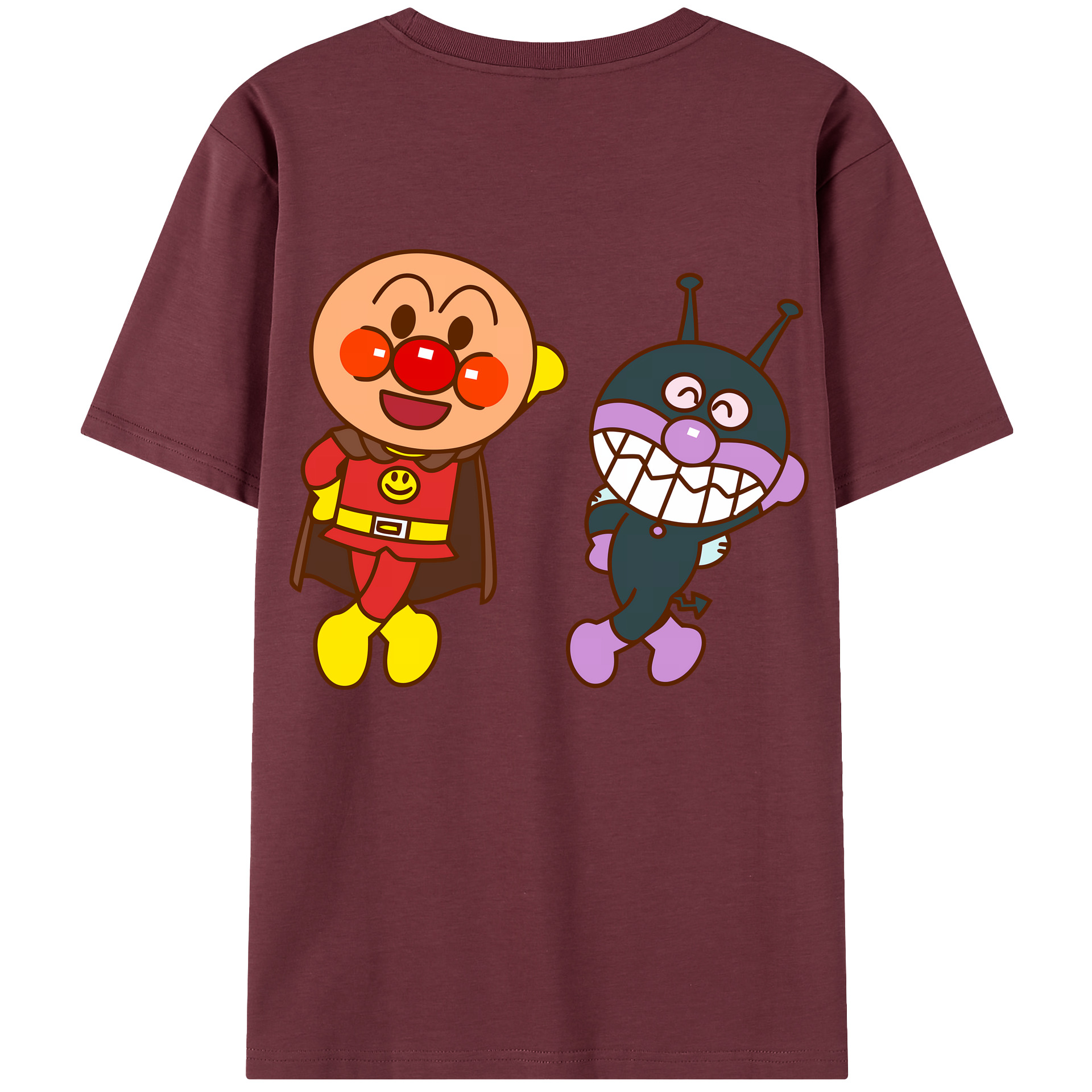 （画像用） アンパンマン Anpanman 綿100％半袖Tシャツ（背面プリント）